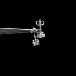 Earrings In 14k White Gold Push Back 