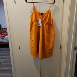 Mustard Summer Dress Size L