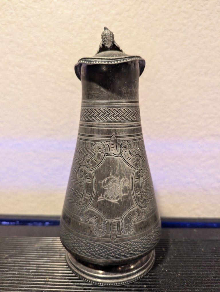 Antique Pewter Creamer Pitcher