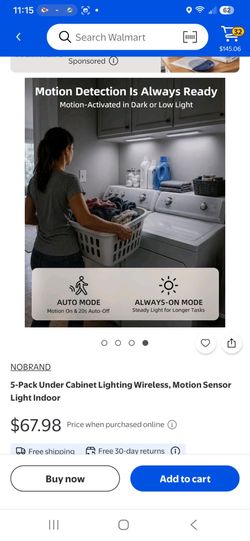 5-Pack Wireless Under Cabinet Motion Sensor Lights