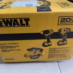 Dewalt Brushless 3 Tool Combo Kit 