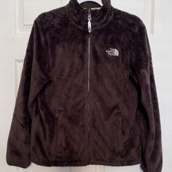 Great Used The North Face Fuzzy Brown Jacket Medium