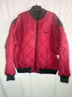 Nike Quilted Bomber Jacket Red and Black