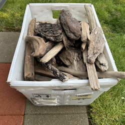 Box of driftwood