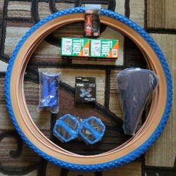 NEW Bicycle Bmx Parts Bundle 26" Blue