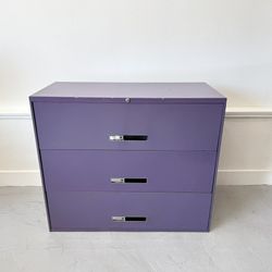 Vintage Large Industrial Metal Filing Cabinet 