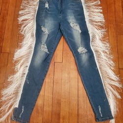 Size 9 Ladies Fringe Jeans