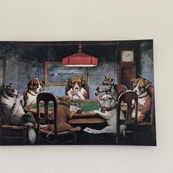 Dog Poker Canvas Wall Art – 30” x 20”