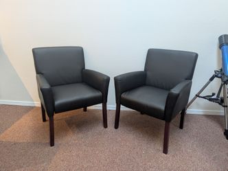 Two black chairs