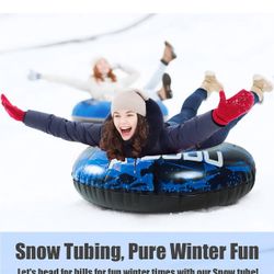 Snow Tube - Super Big 48 Inch Inflatable Snow Sled - Heavy Duty Snow Tube Made by Thickening Material of 0.8mm - Leisure Winter Inflatable Snow Tube w