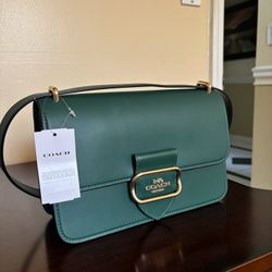 Green Coach Leather Purse