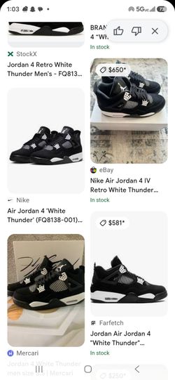 Jordan thunder 4 oreos