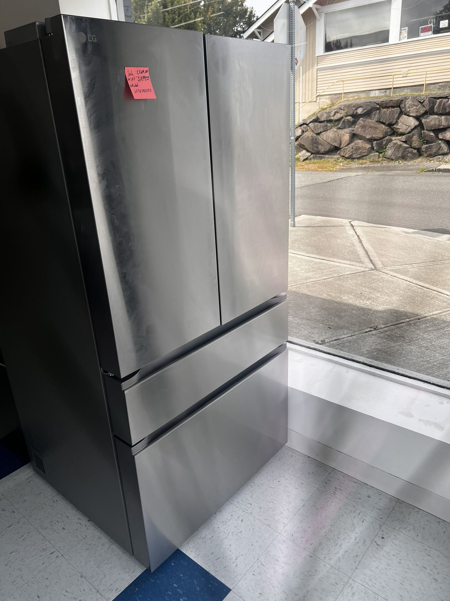 New LG 30 cu. ft. SMART Standard Depth MAX French Door Refrigerator with Internal Water Dispenser in PrintProof Stainless Steel
