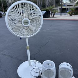 fan and heaters