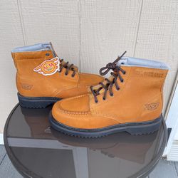 Men ACM Work Boots Leather Boots Laces Welt 01 Size 9.5