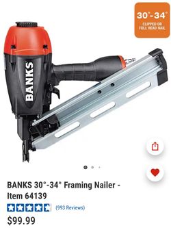 BANKS 30°-34° Framing Nailer