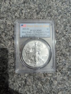 2021-S PCGS MS69 SILVER EAGLE T1 EMERGENCY ISSUE