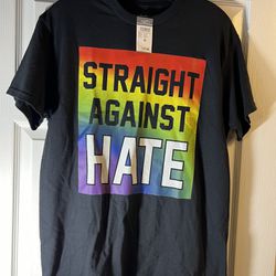 Straight Against Hate Graphic T-Shirt Size Medium