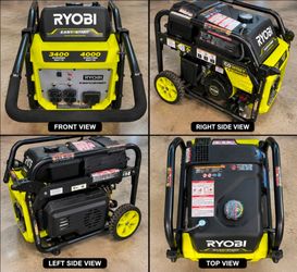 4000-Watt Recoil Start Gasoline Powered Inverter Generator with CO Shutdown