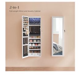 Wall mounted mirror/Jewelry cabinet