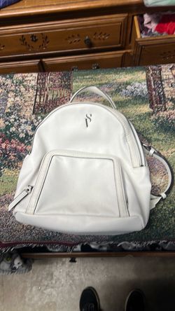 White backpacker purse