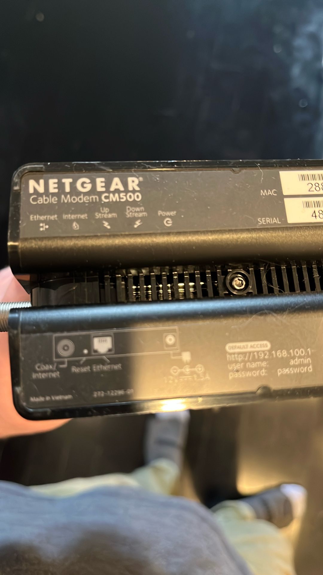 Netgear CM500 Modem