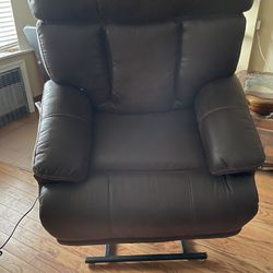 Brown Powered Electrical Recliner With Various Setting Wide Seat