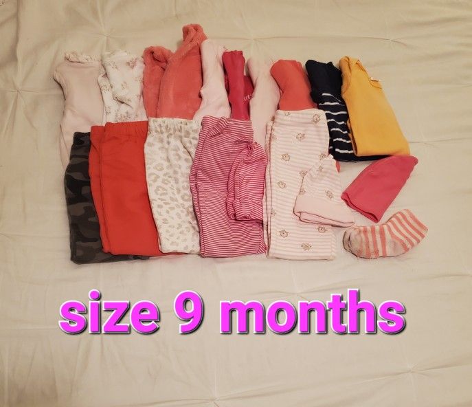 Baby Clothes Size 9 Months
