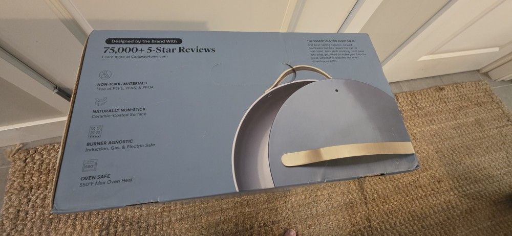 NEW Caraway Blue Lagoon Ceramic Non Stick 12 Piece Cookware Set