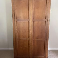 Pottery Barn Solid Wood Hybrid Armoire And Computer Desk
