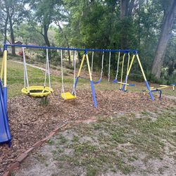 Kids Swing Set And Slide