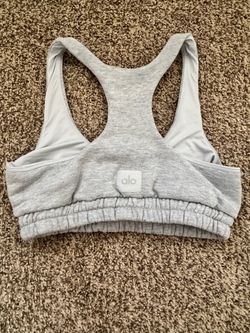 Alo Yoga Gray Racerback Sports Bra