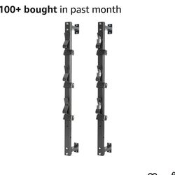 4873: New Trimmer Rack, 3 Place Heavy Duty Weedeater Rack for Walls, Open and Enclosed Trailers with Locks, Black Steel