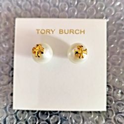 Tory Burch Pearl Stud Earrings 