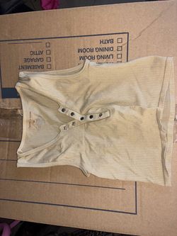 Ribbed Sleeveless Snap-Front Tank Top