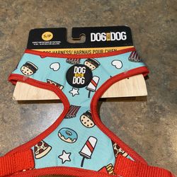 Pizza Snacks Dog Harness. Hamburger Donut. Small