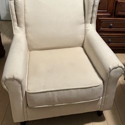 White  Wingback Chair (Perfect Condition)
