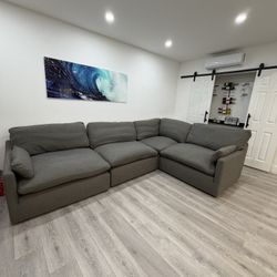 FREE DELIVERY SECTIONAL CLOD SOFA GRAY MODULAR 4PCS Perfect Condition 