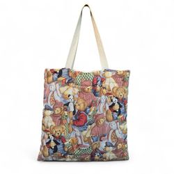 Teddy Bear Quilted Tote Bag,  14.5 X 16 Inches 
