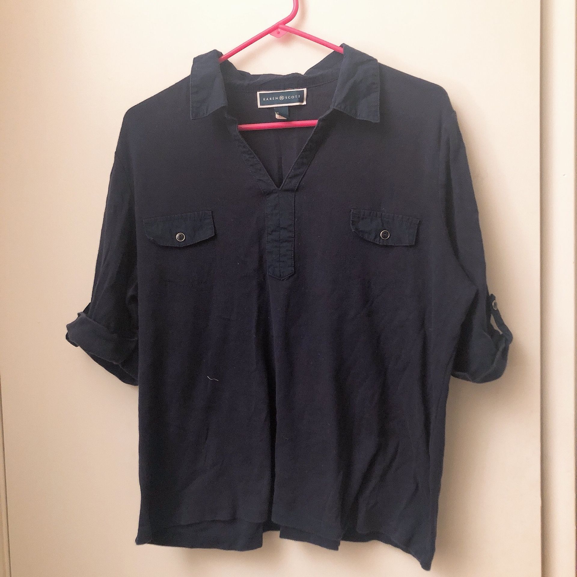 Karen Scott polo shirt tee