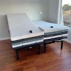 Brand New Split King Adjustable Bed! Mattresses And Bases! Can Deliver 