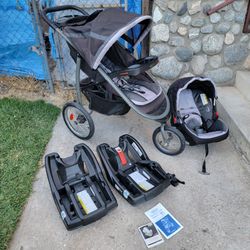 Graco Fast Action Quick Connect Fold Jogging Stroller Travel System