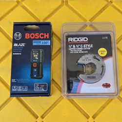 Ridgid Tubing Cooper Cutters Bosch Laser Measure  $20 Each 