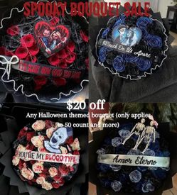 Halloween Themed Spooky Flower Bouquets