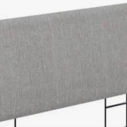 Queen Gray Upholstered Headboard