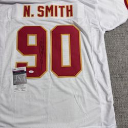 Neil Smith Signed Autograph Custom Jersey -JSA Coa - Kansas City Chiefs
