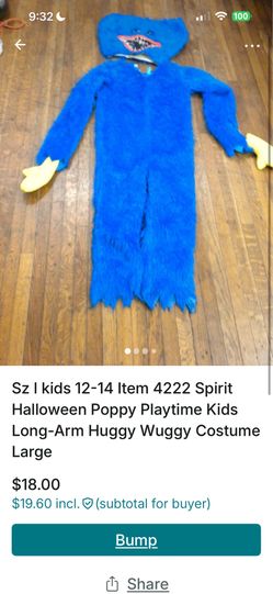 Kids costume large huggy wuggy
