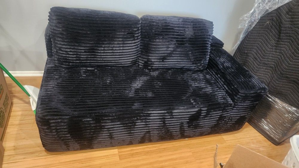 104' Black Cloud Couch