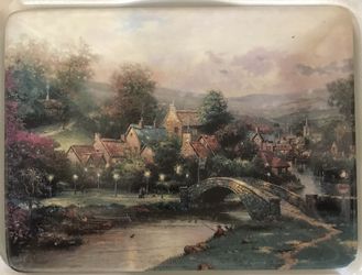 Thomas Kinkade Plates & Blanket