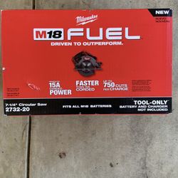 M18 FUEL 7 1/4” Circular Saw NEW